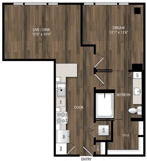 Portland Astoria Apartments in Portland, Oregon A7 Floor Plan